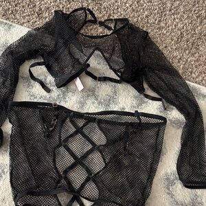 victorias secret nwt fishnet set